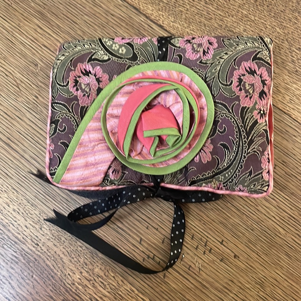 Floral paisley travel jewelry pouch